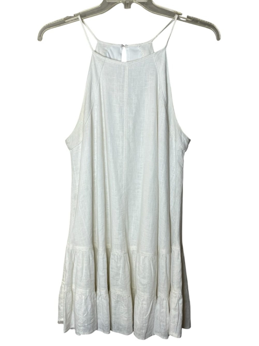 HYFVE Linen Lightweight White Spaghetti Strap Sundress Sz L